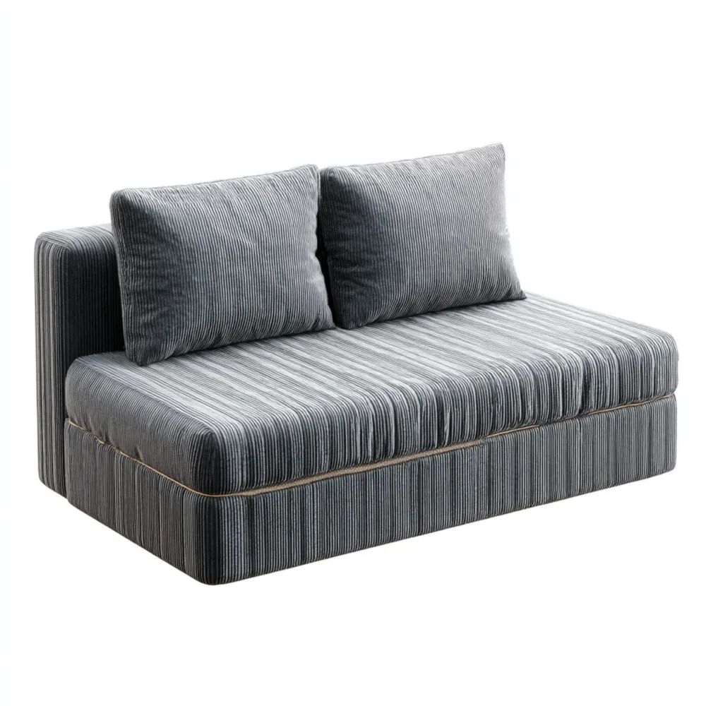 2-Sitzer-Sofa Cordstoff 160x80x75 cm - Dunkelgrau - Modernes Design
