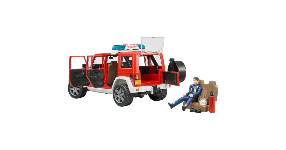 bruderJeep Wrangler Unlimited Rubicon brandweerauto Modelvoertuig  (02528)