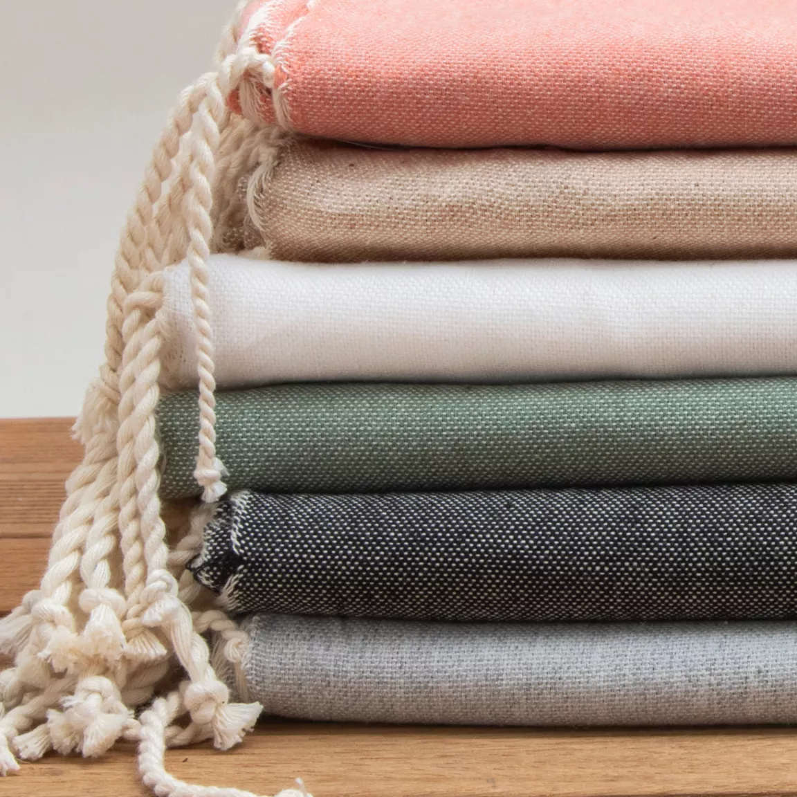 Fouta coton recyclé (100 x 200 cm) Sunshine Grise