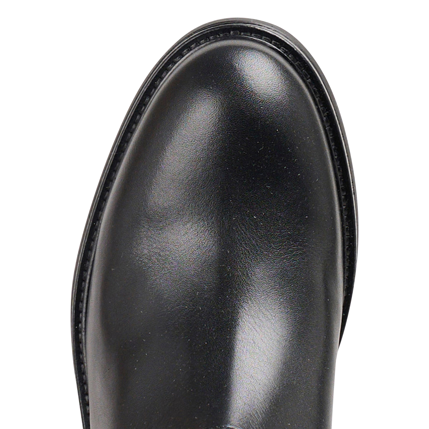 Botte à lanières en cuir | Noir