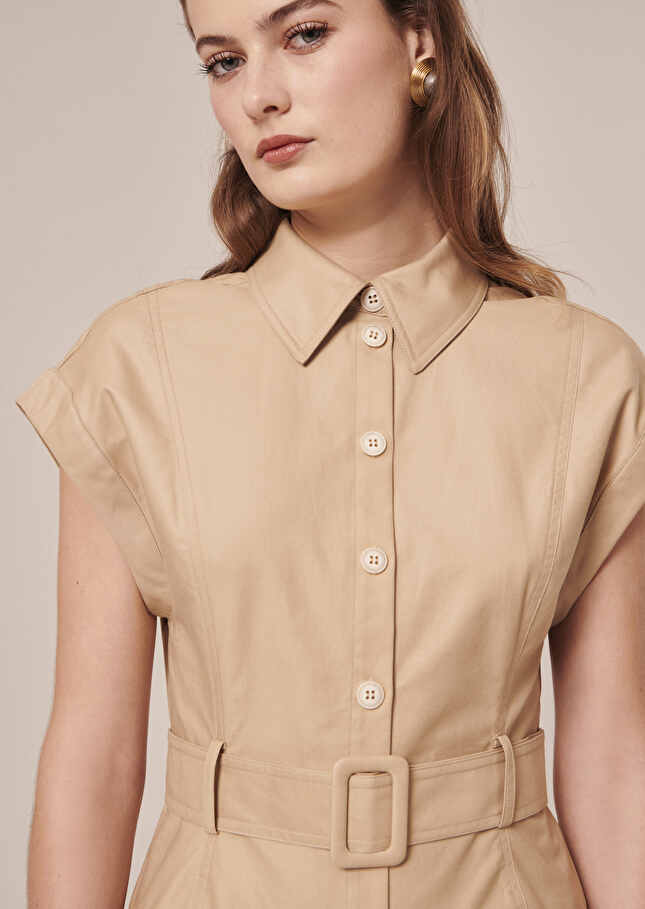 Robe Rajahbeige en coton