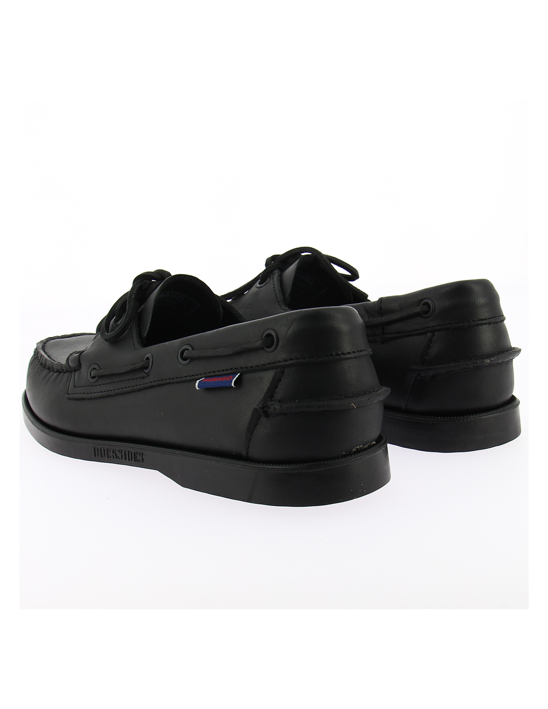 sebago mocassins bateaux homme docksides portland cuir noir