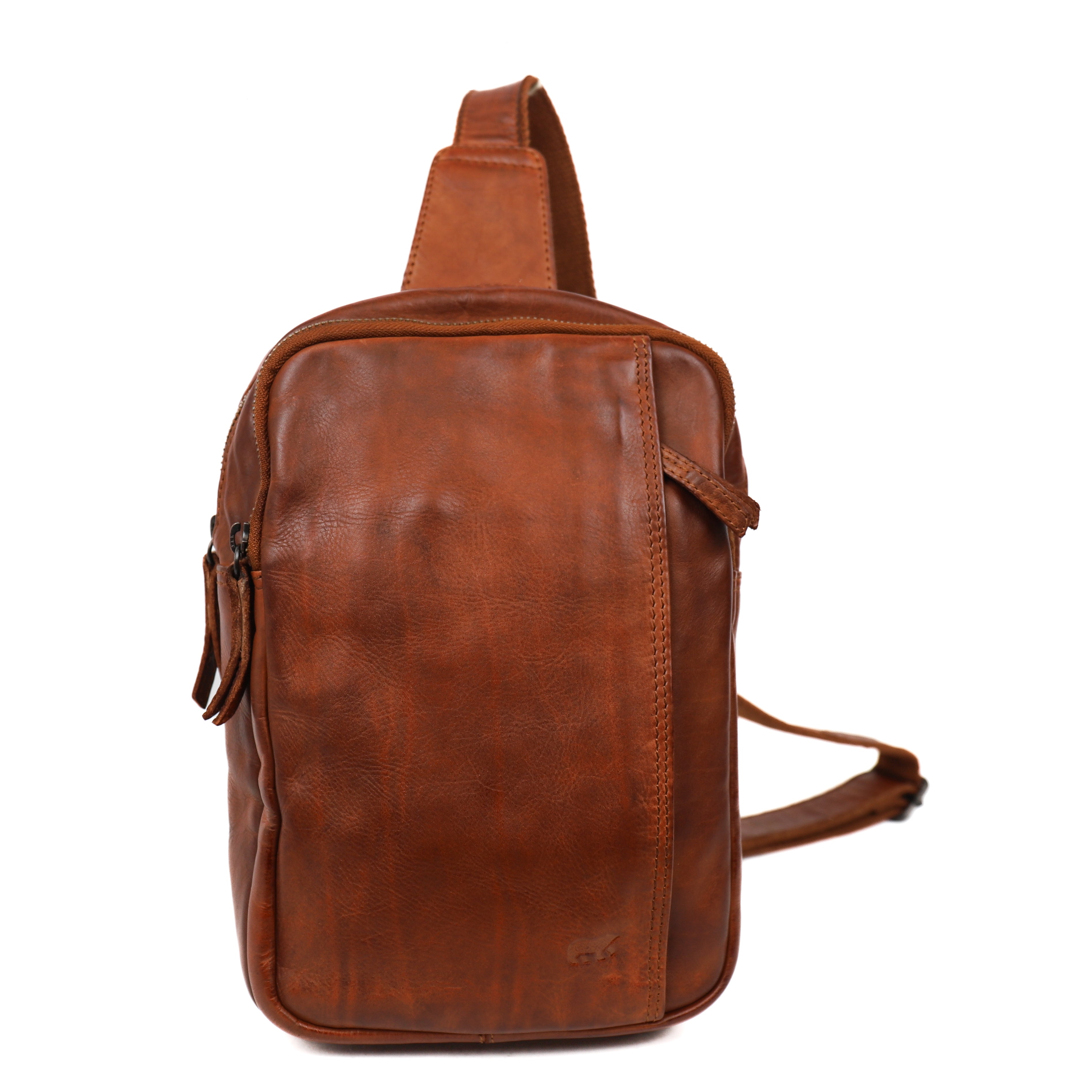 Crossbody tas 'Stefan' cognac Cognac