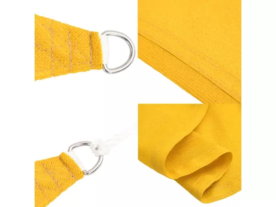 Voile d'ombrage 160 g/m² rectangulaire jaune 5x7 m PEHD