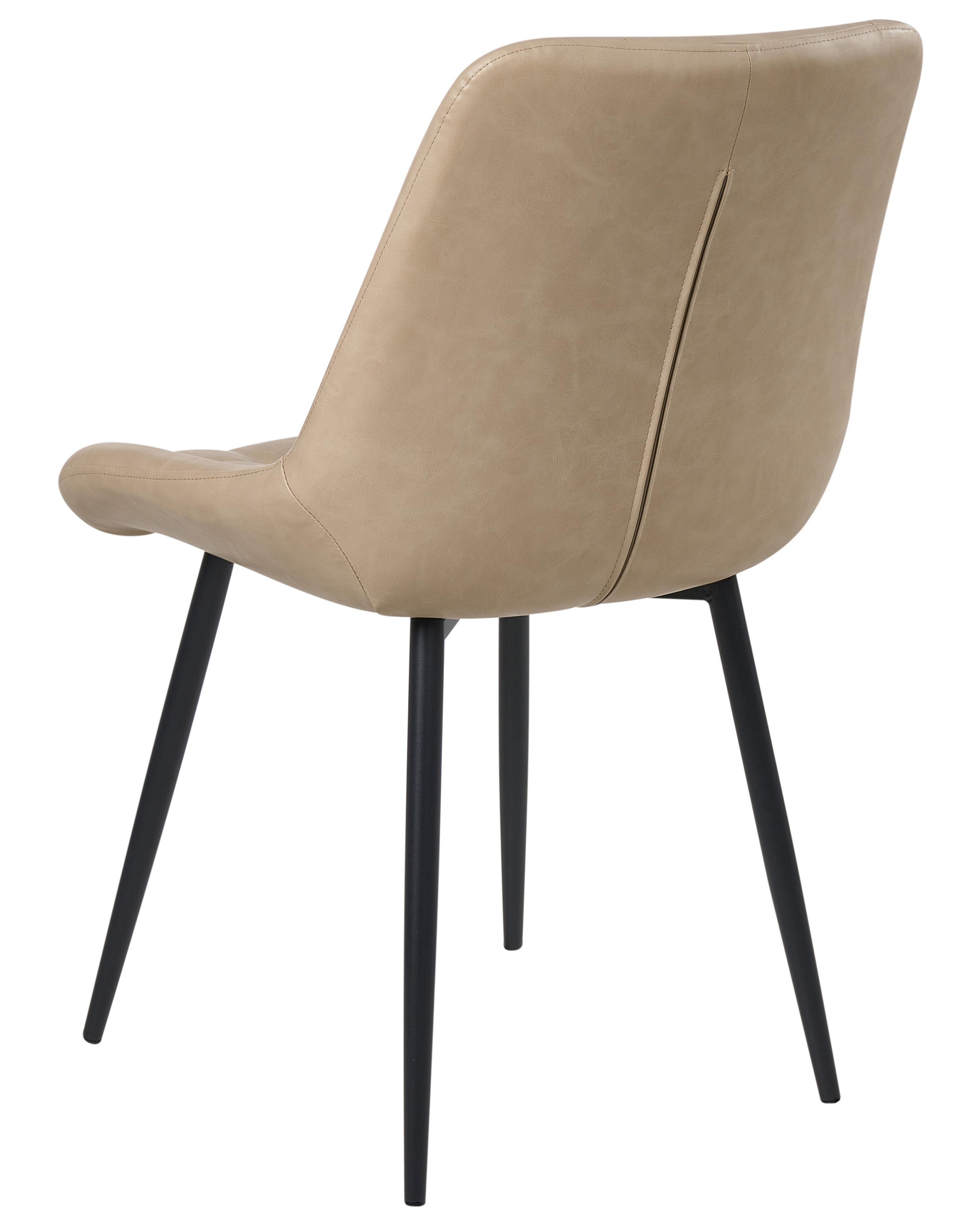 Set van 2 eetkamerstoelen MELROSE Kunstleer Beige