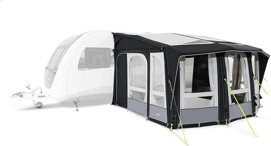 DOMETIC Ace AIR Pro 400 S: RV-Markise, Front- und Heckseitenteile entfernbar, AirFrame-Technologie, Weathershield Pro Material, Polyethylen und Polyester, Schwarz