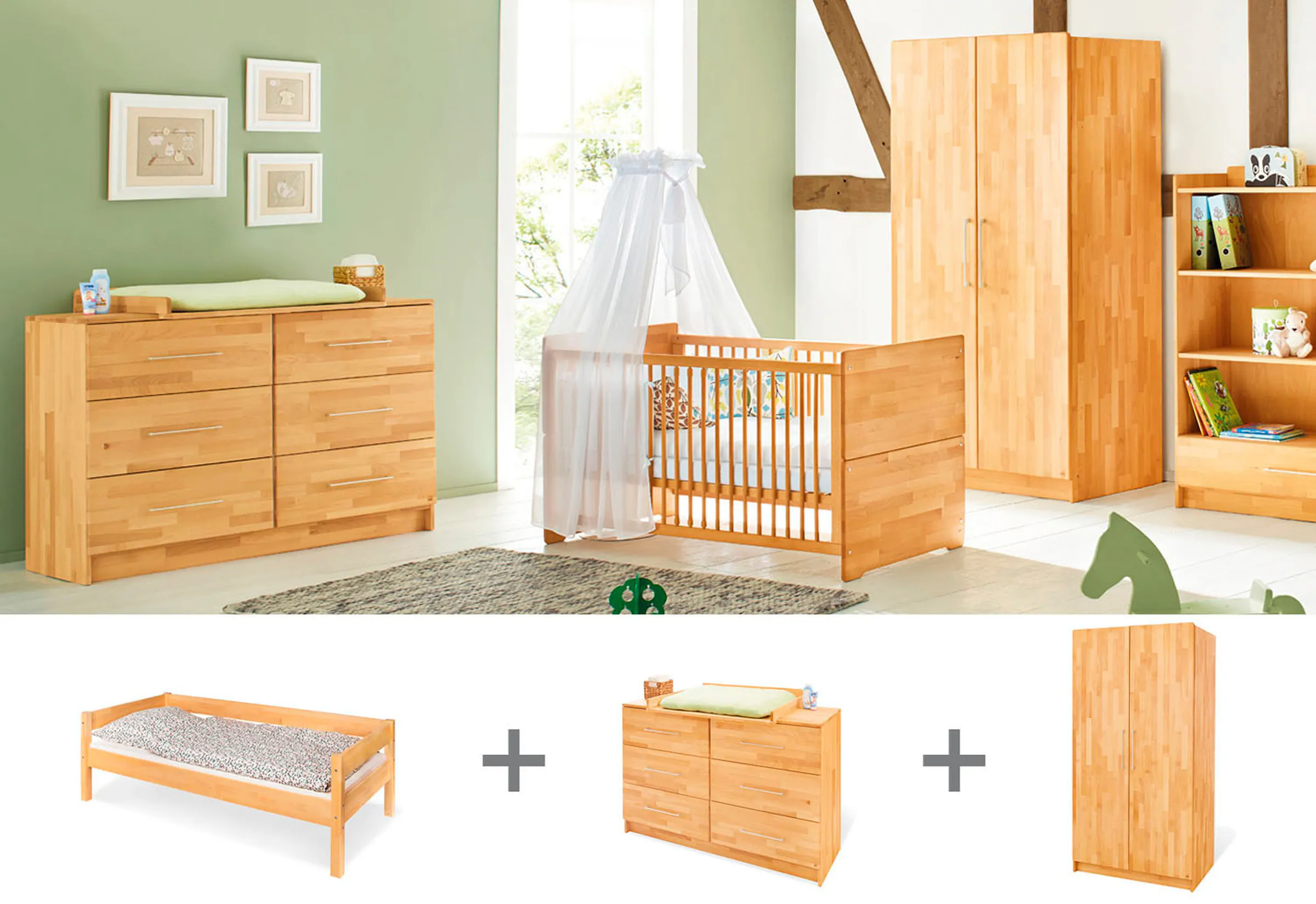 Pinolino Jugendzimmer-Set „Natura” extrabreit, 3-tlg.