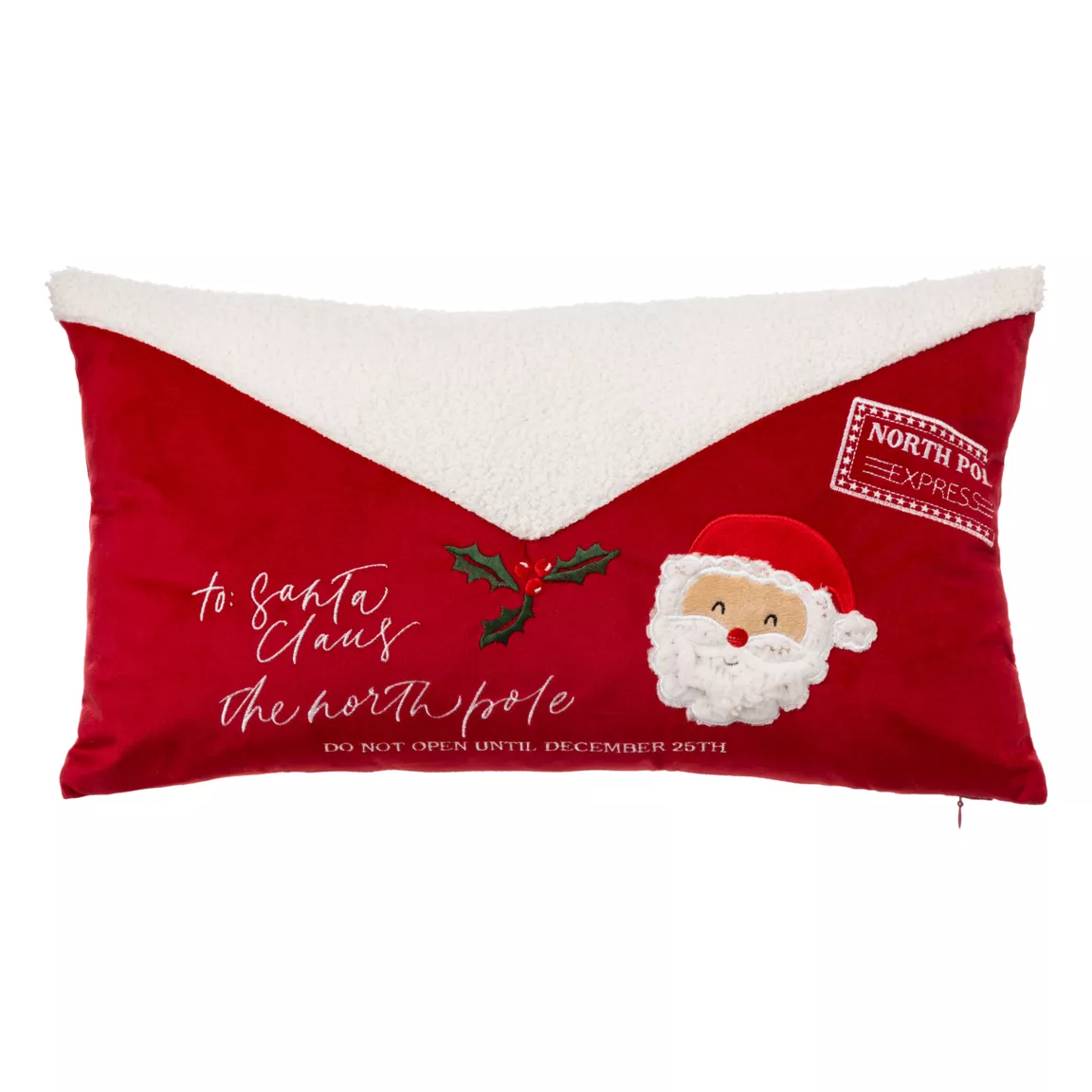 Coussin de Noël rectangulaire (30 x 50 cm) Lettre au Père Noël