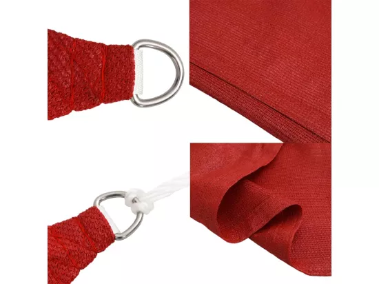 Voile d'ombrage 160 g/m² Rouge 4x7 m PEHD