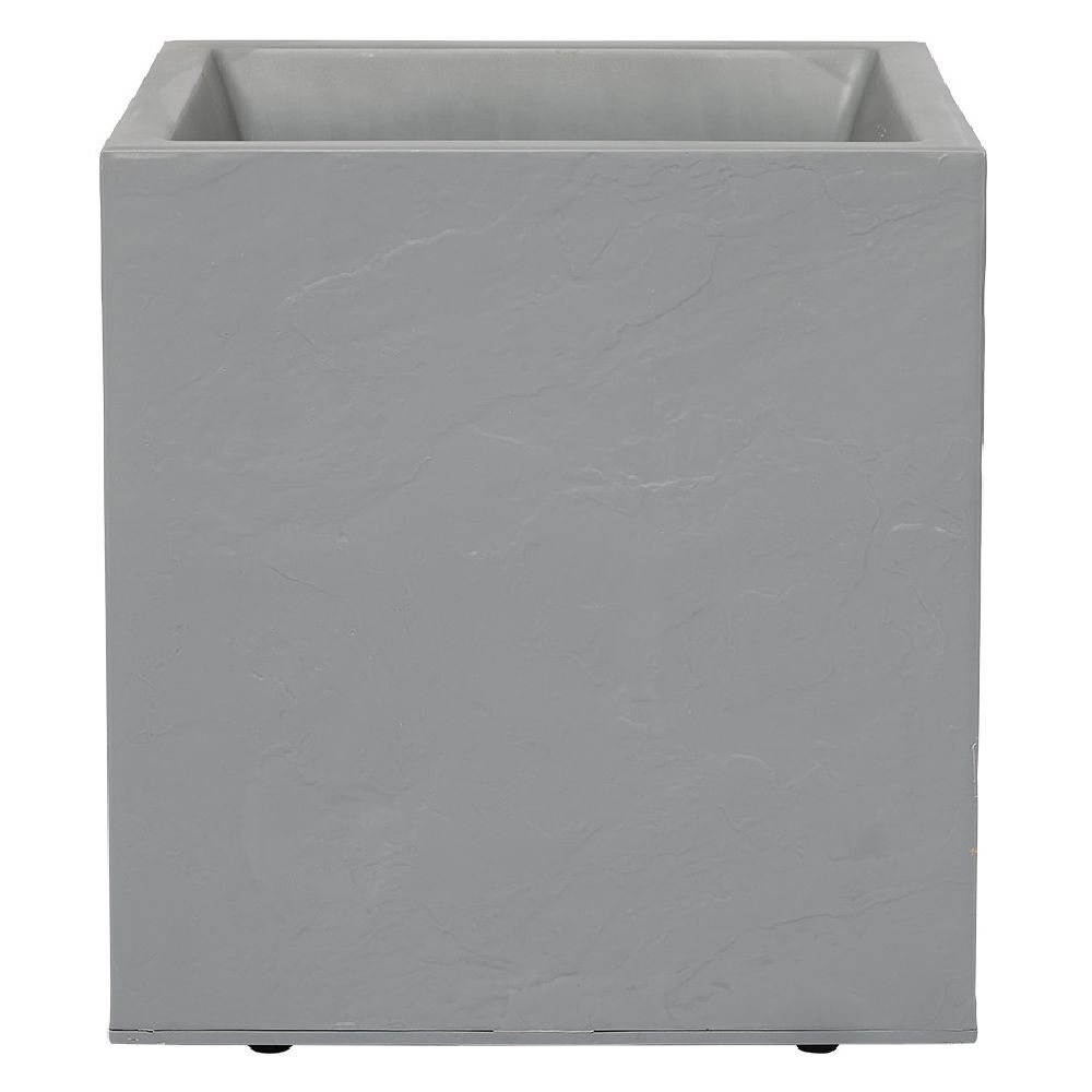 Pot carré Volcania plastique gris anthracite 31L 39,5x39,5xH43,5cm
