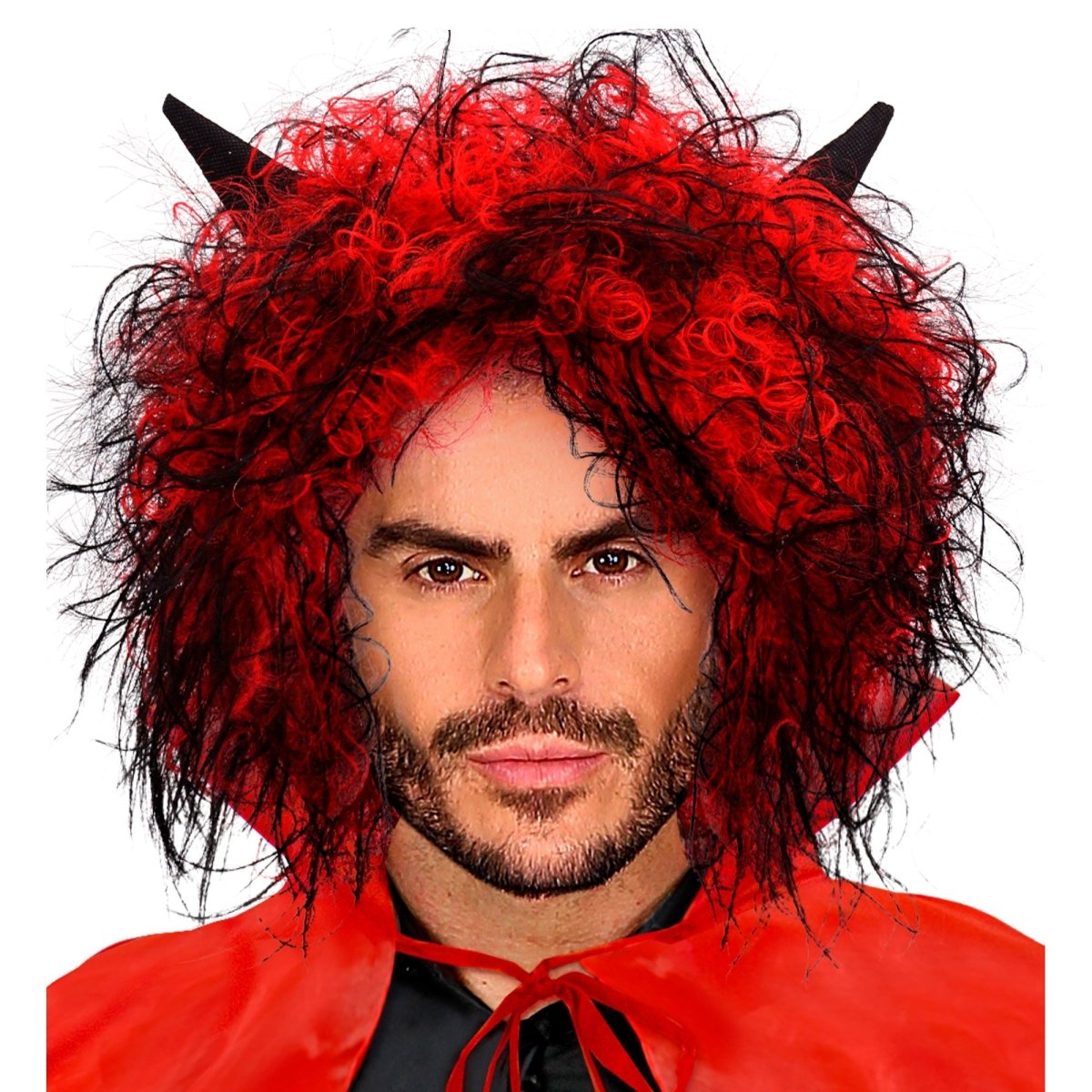 Halloween Pruik Rood Duivel Kort Haar