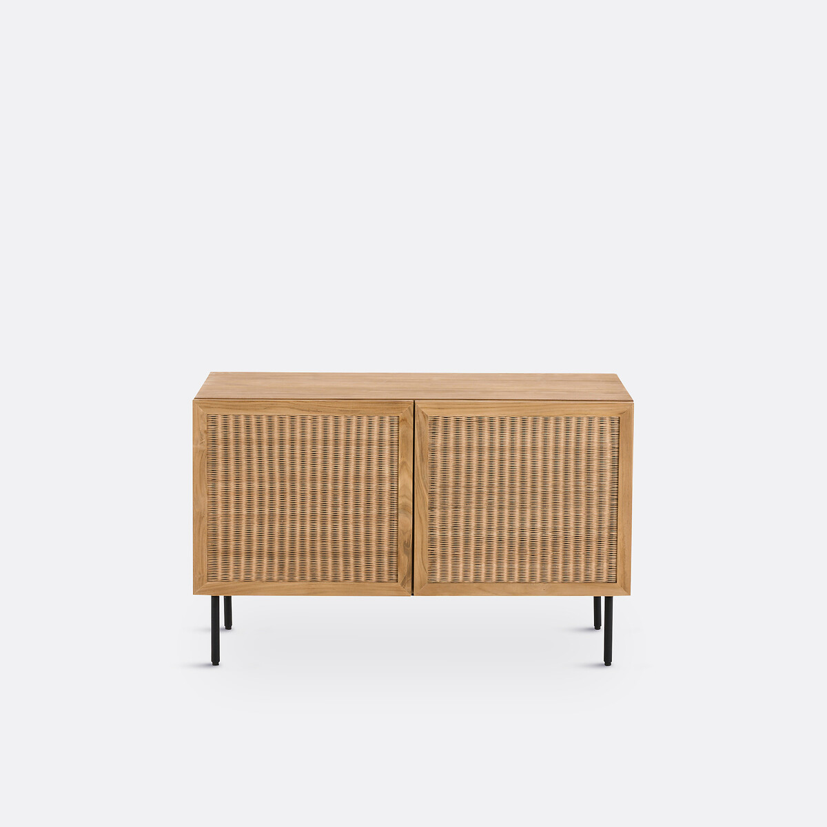 LA REDOUTE INTERIEURS<br>Aparador em teca maciça e rattan trançado, Tekora