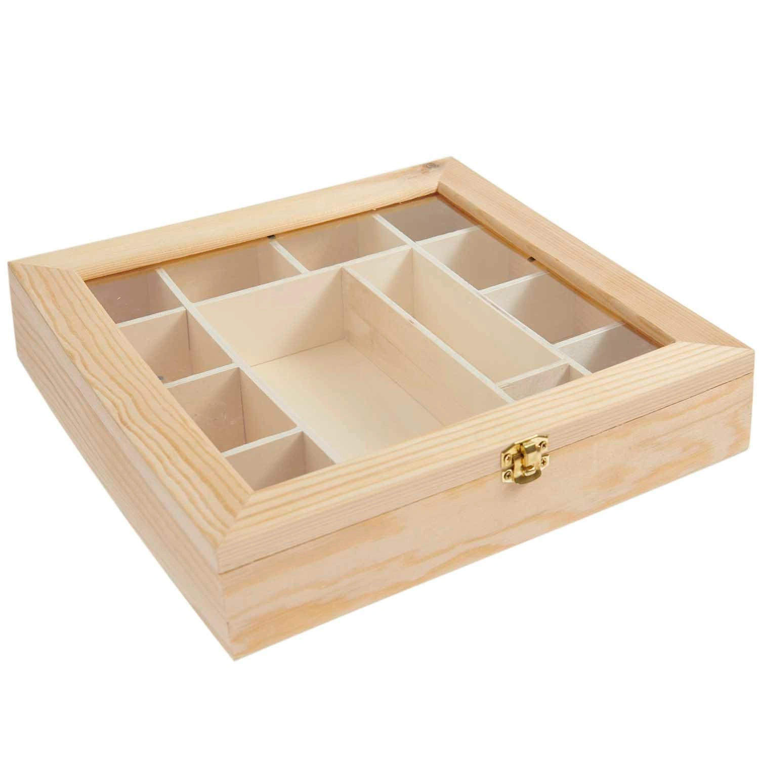 Sortierbox MATCH aus Holz mit Sichtfenster
