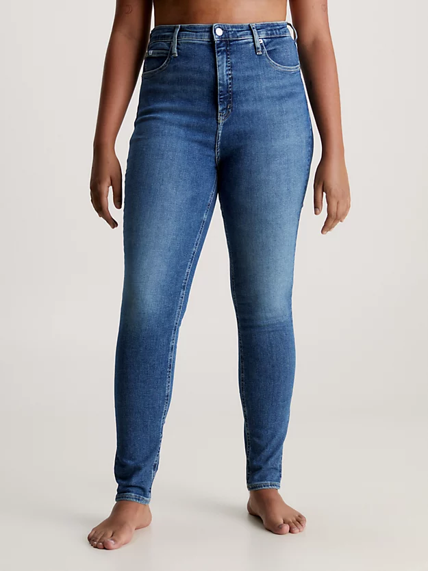 Calça jeans skinny de cintura alta