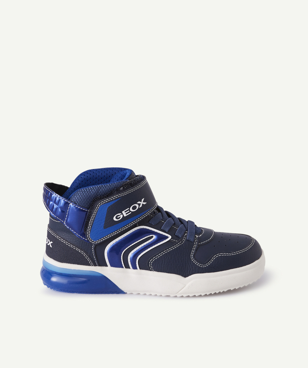 GEOXLES BASKETS MONTANTES BLEUES LUMINEUSES GARÇON