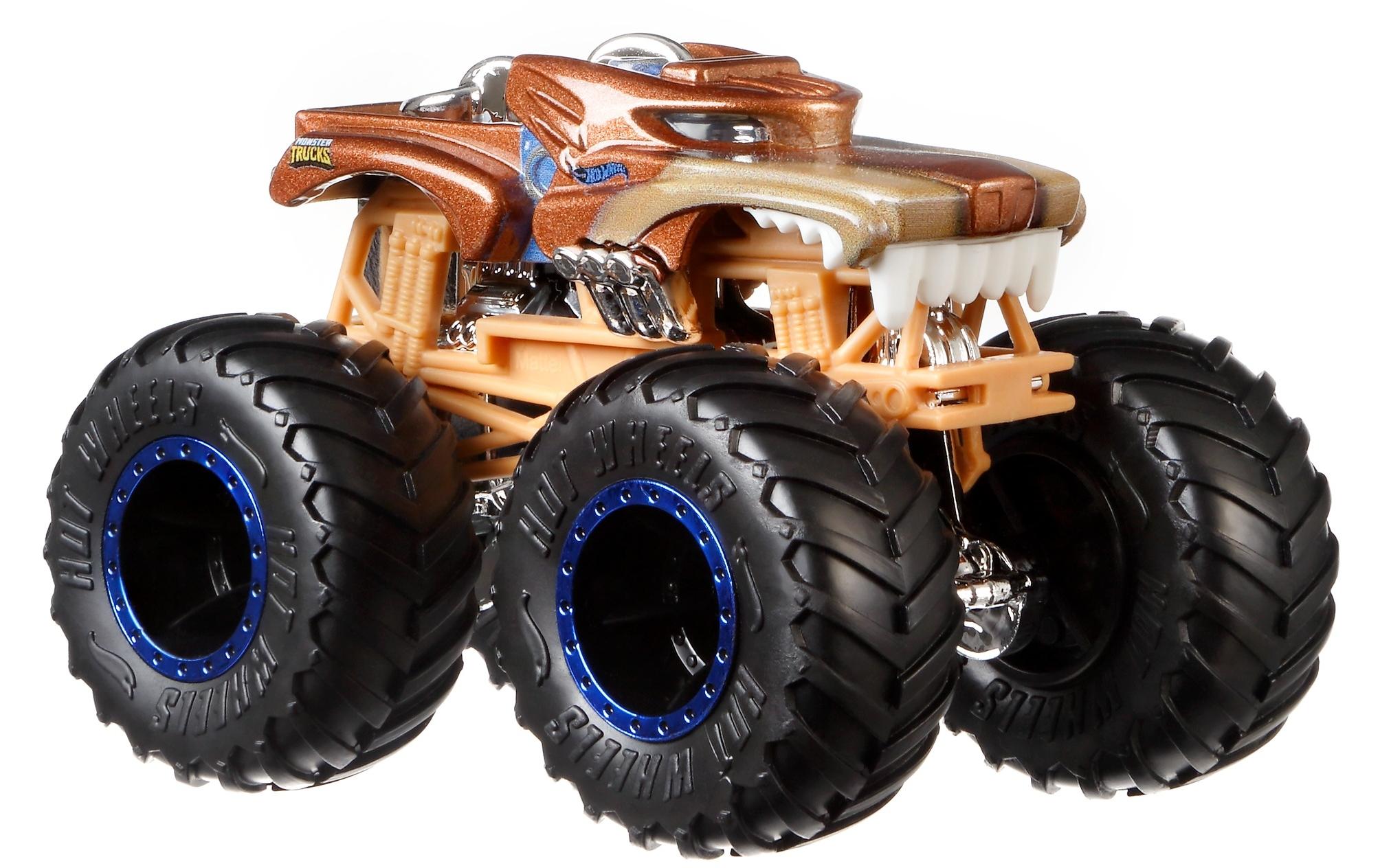 Monster Trucks 1:64 Die-Cast 2er-PackSpielzeug-Truck zum Sammeln mit grossen Rädern