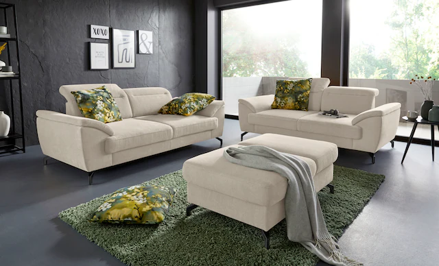 sit&more Hocker »Percy« Fusshöhe 12 cm, wahlweise mit unterschiedlichen Fussfarben