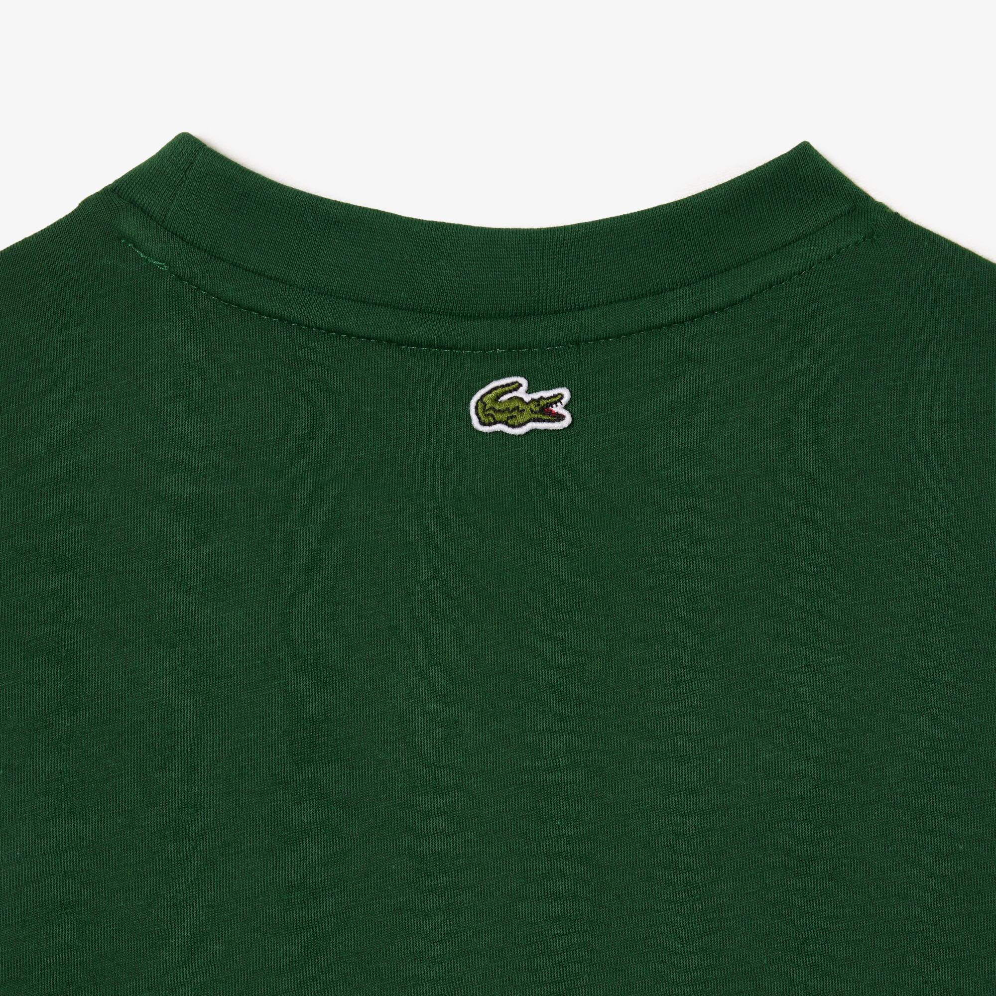 T-shirt avec imprimé siglé en jersey de coton T-Shirts & Chemises - Vert - Lacoste - Garçon