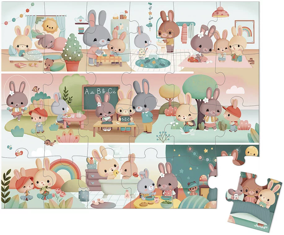 JANOD - PUZZLE UNE JOURNEE 24 PIECES