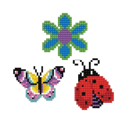 Pracht Diamond Dotzies Sticker Set Garten, 3 glitzernde Aufkleber