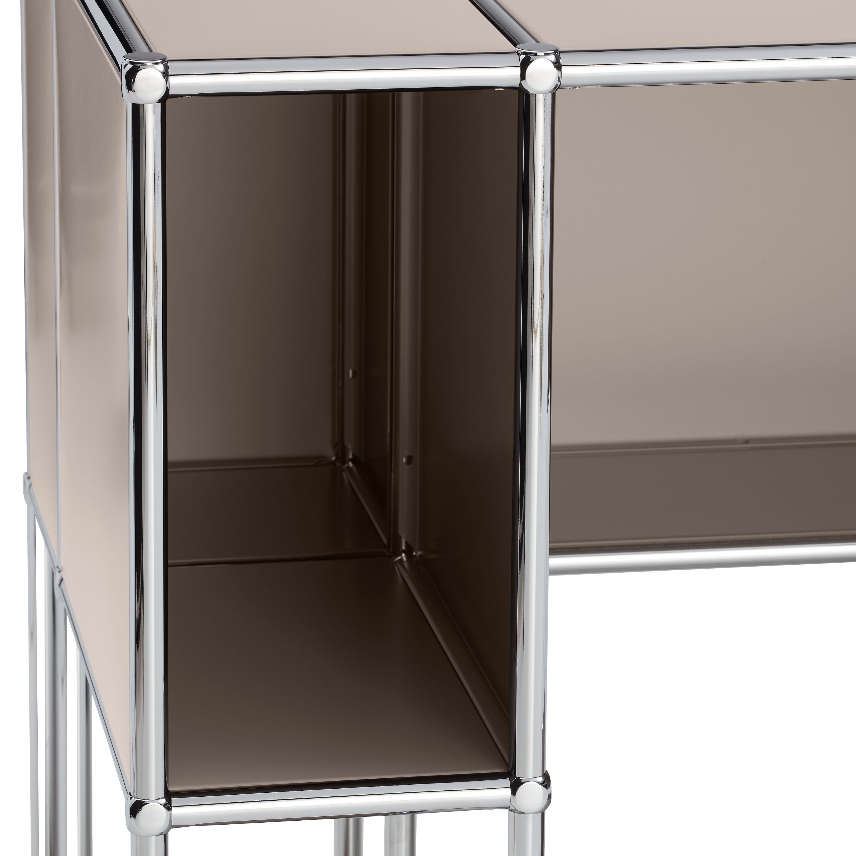 FLEXCUBE Schreibtisch - Taupe / B: 134.0 cm x T: 60.0 cm x H: 80.0 cm