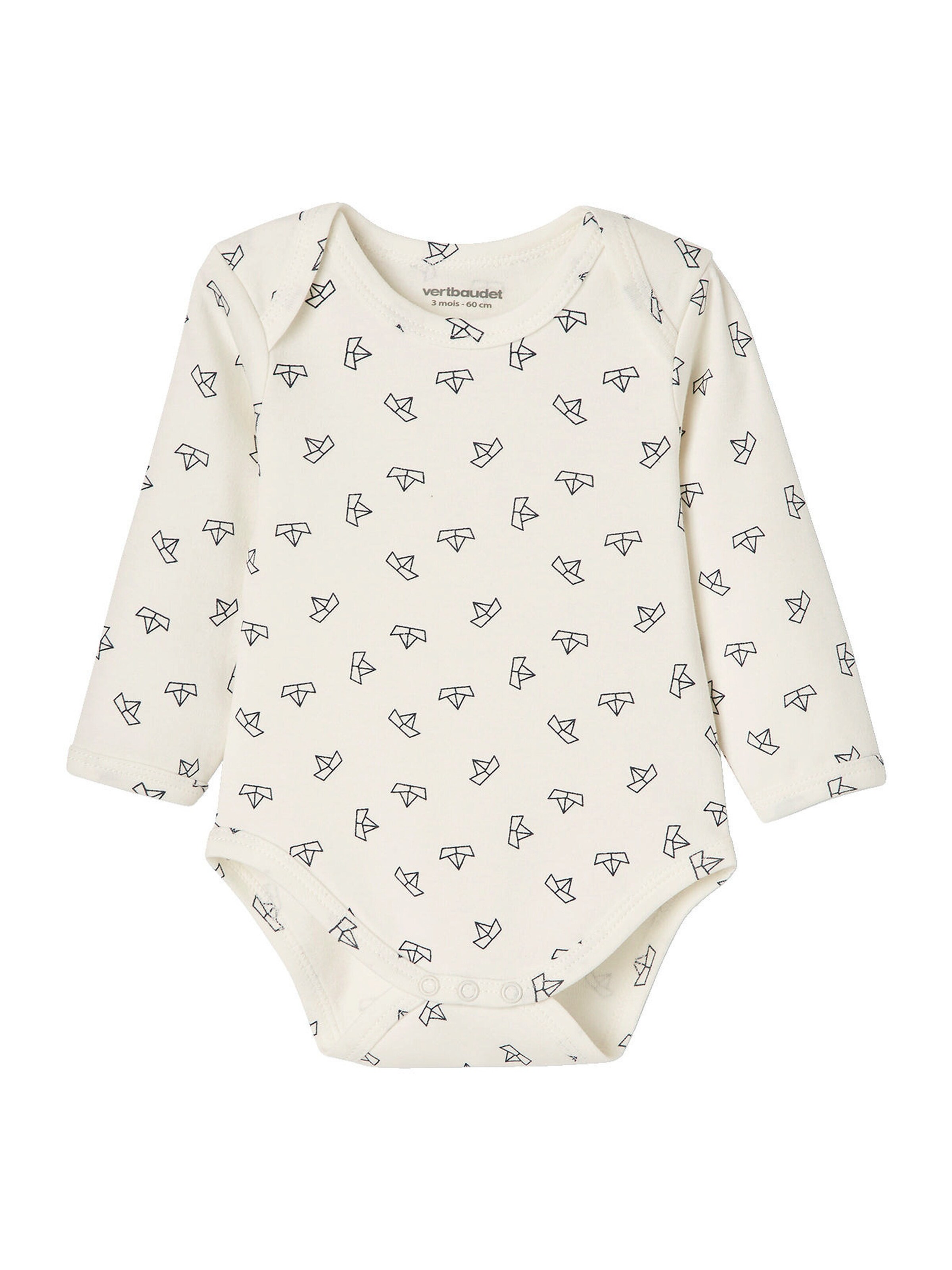 Vertbaudet 5er-Pack Baby Langarm-Bodys, Schlupfform pack senfgelb
