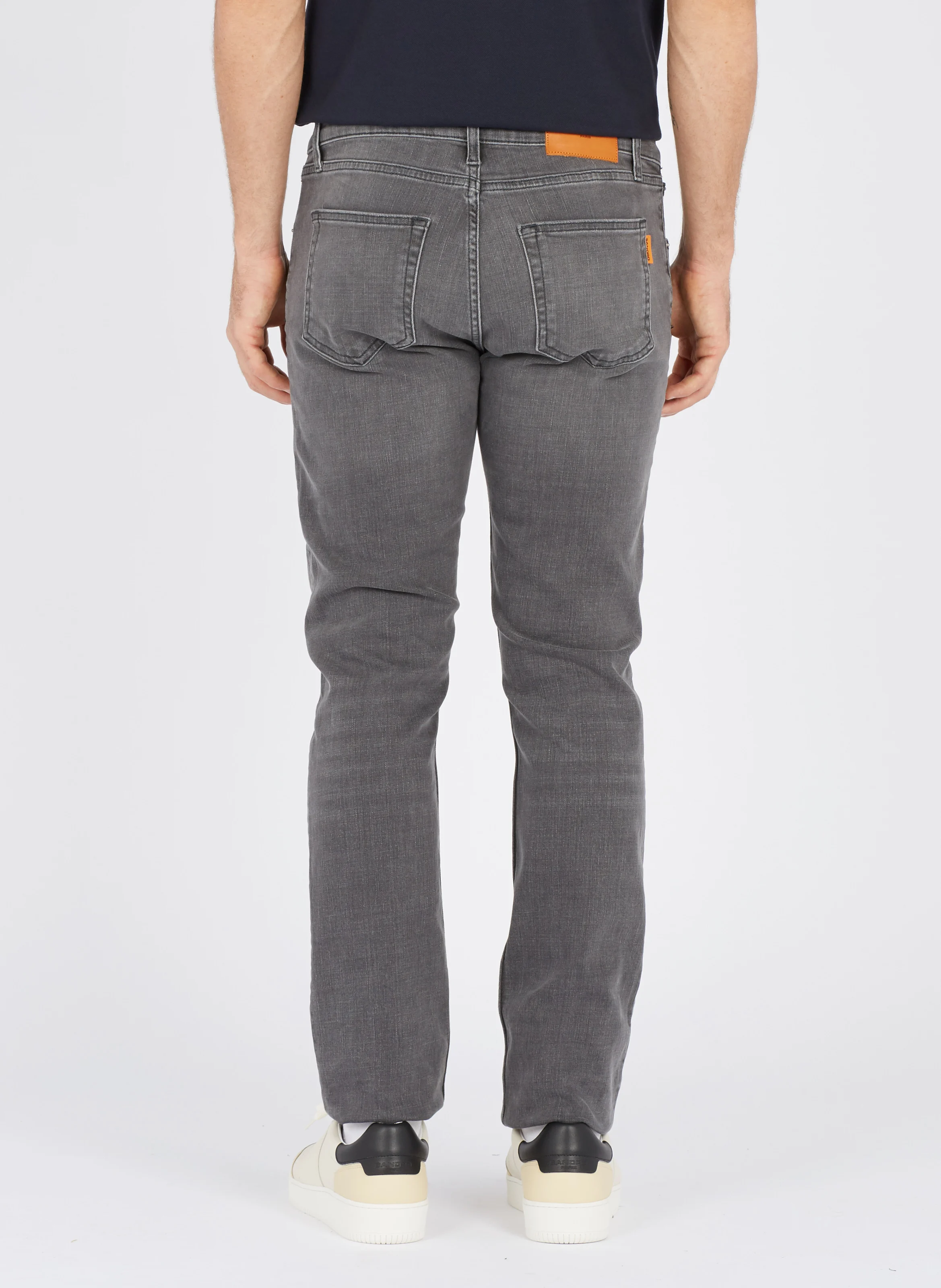 Jean slim taille normale en coton stretch | Gris