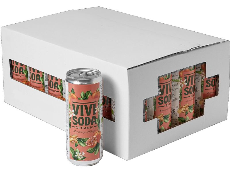 Vivi Kola Soft-Drinks Vivi Soda Bio Blutorange und Ingwer 2 Schweizer Bio Soda