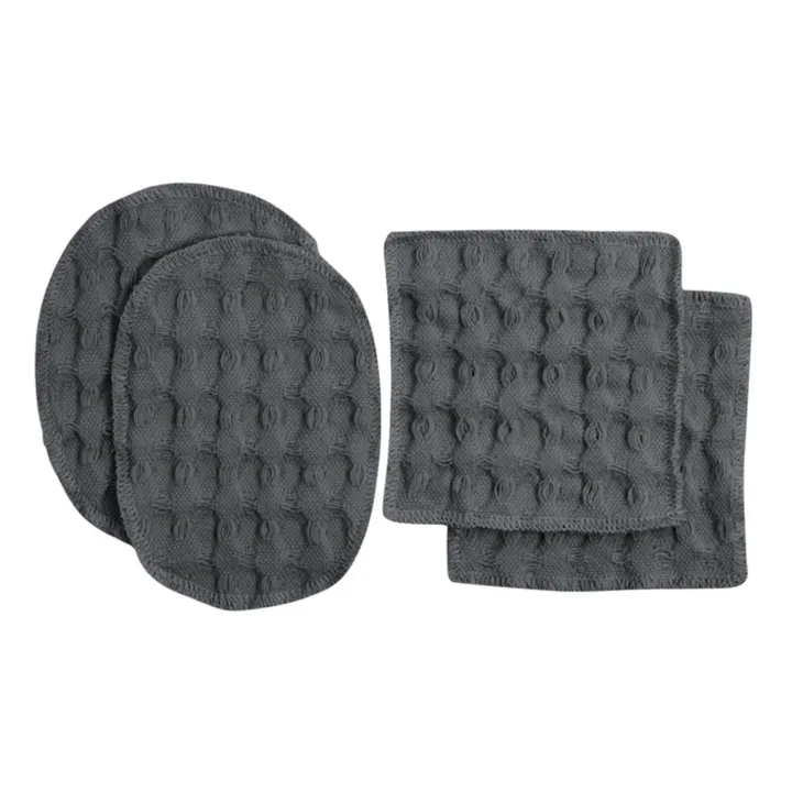 The Organic Company Coton réutilisable gauffré  | Gris anthracite