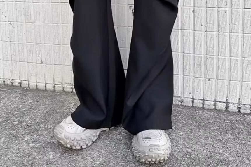 Mokoloko - Hoge taille, effen, wijde broek