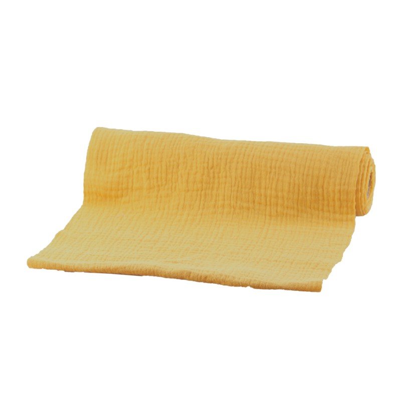 Gele Tafelloper Katoen 3m