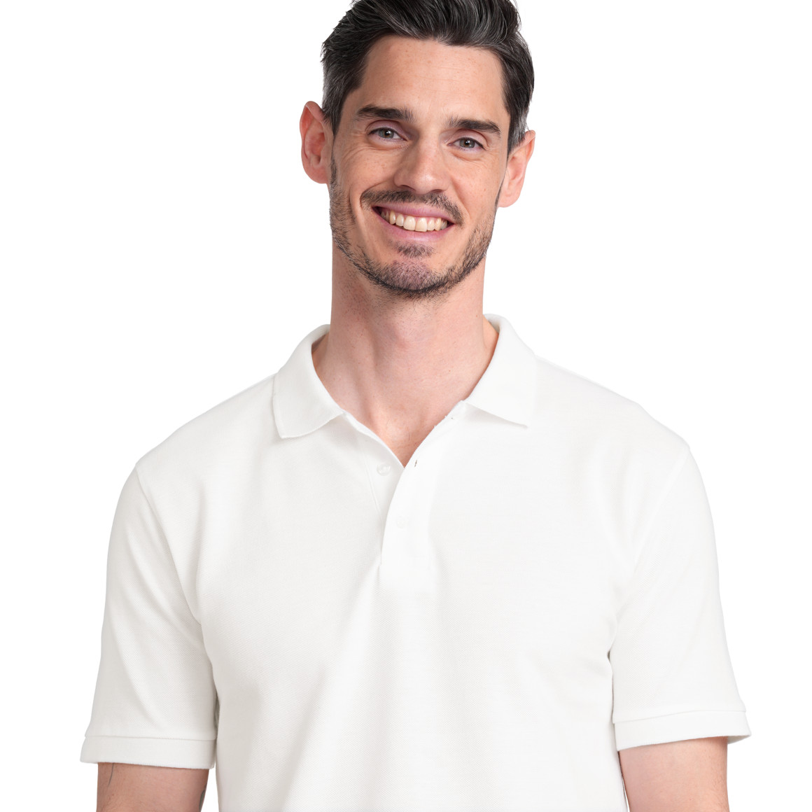 VanVaan Herren Poloshirt in Piqué-Qualität weiss