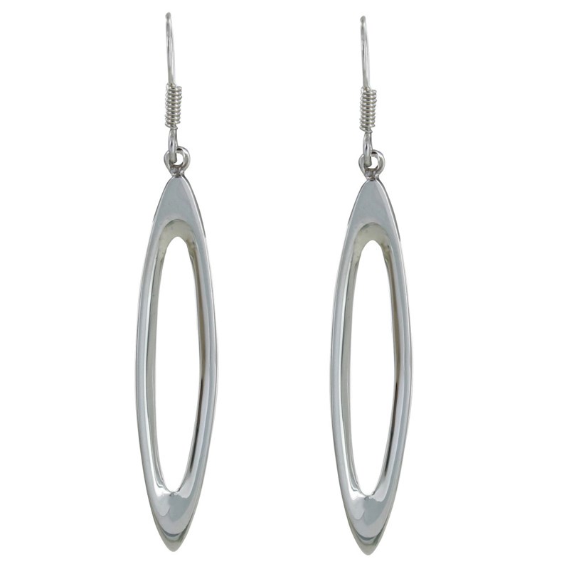 Boucles d'Oreilles Argent Ovales Ajourés