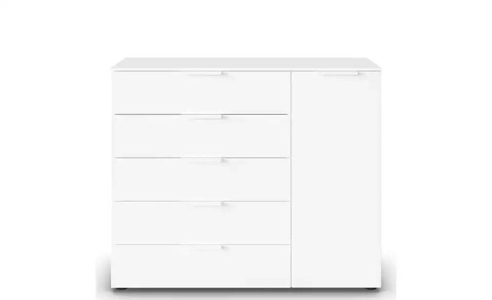 Sideboard Weiß Weiß Front: Dekor, Oberboden: Dekor Weiß