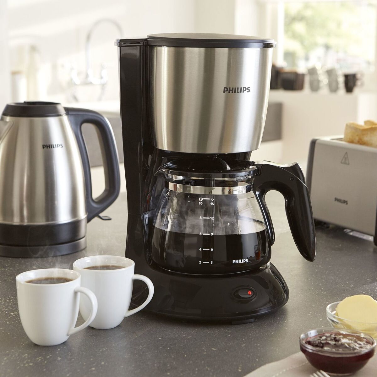 HD7462/20 Daily Collection kaffetrakter, metall/svart