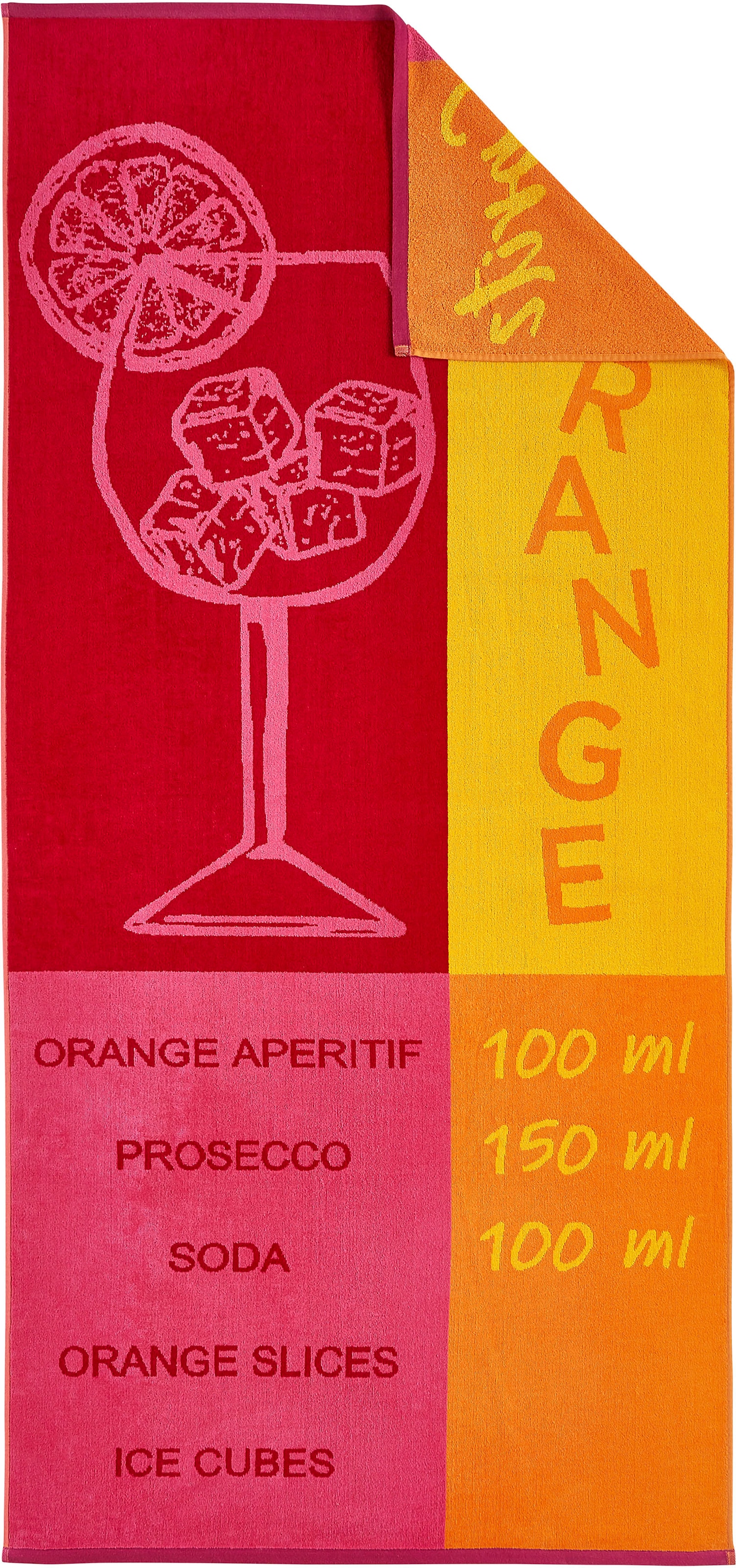 Dyckhoff Strandtuch »Aperitif« eine Seite Velours, eine Seite Frottier
