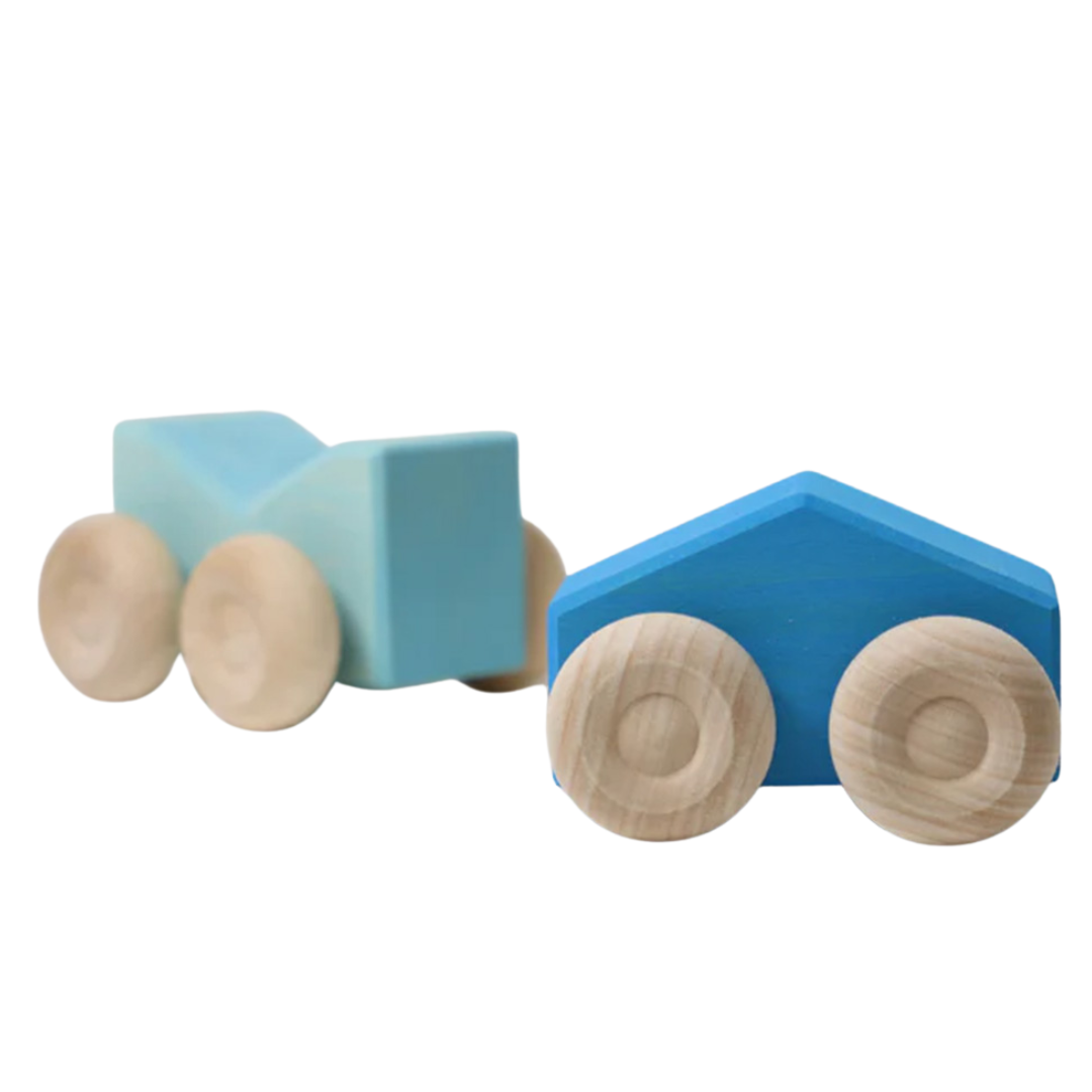 grimm's stapelauto's - blauw - 2st