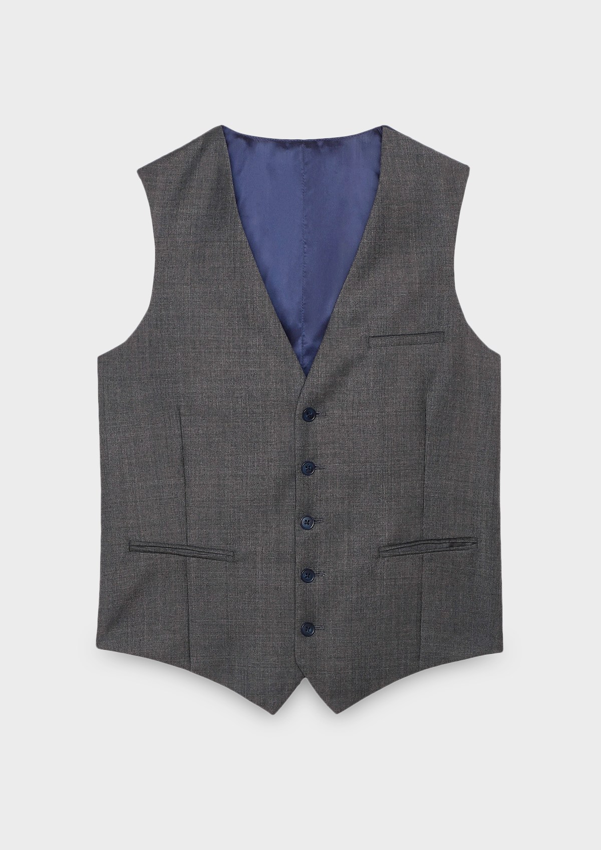 Gilet de costume en laine Vitale Barberis Canonico gris Prince de Galles