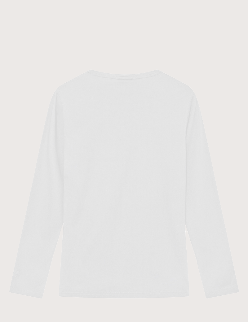 MOS MOSH T-SHIRT HOMME MANCHES LONGUES PERRY BLANC