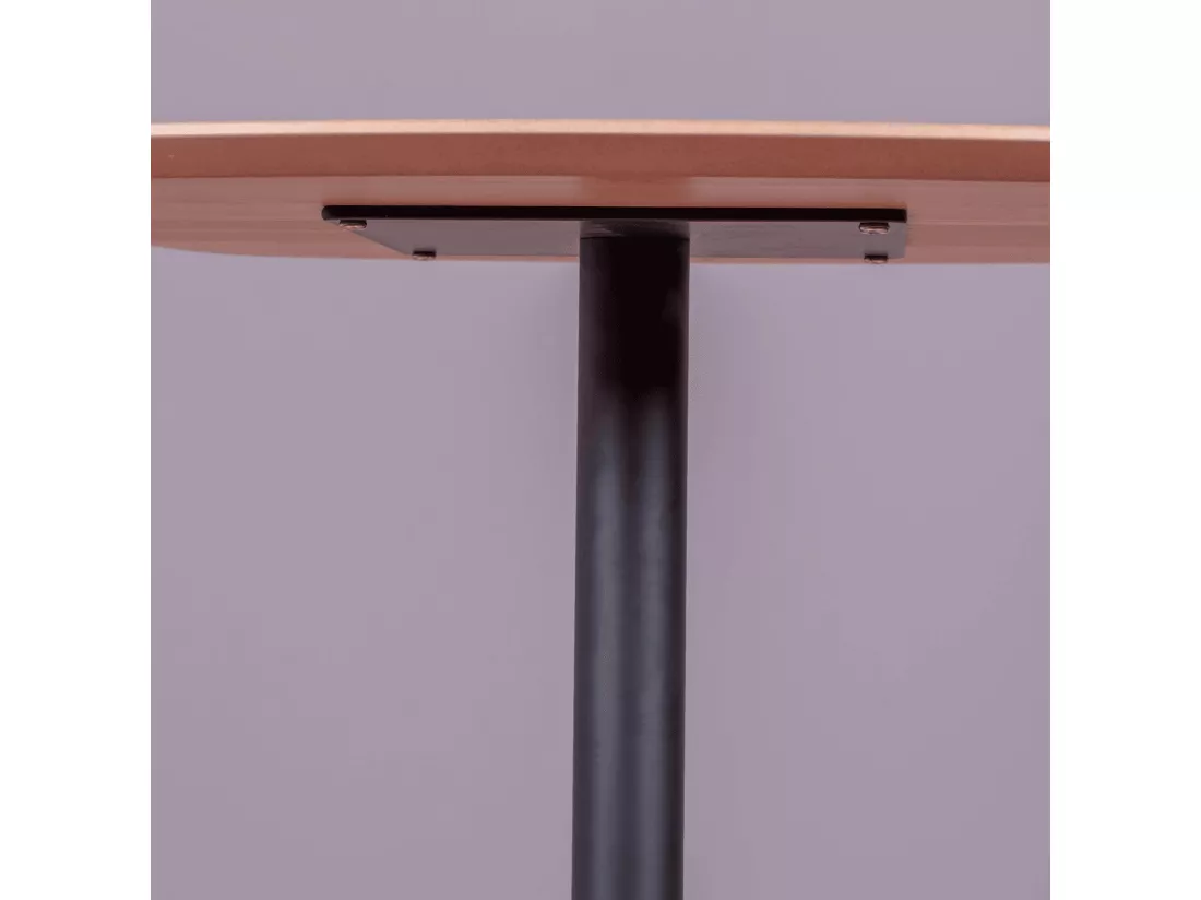 Table haute pour bar style industriel, 106cm de hauteur et 60x60cm - Pub - Chêne
