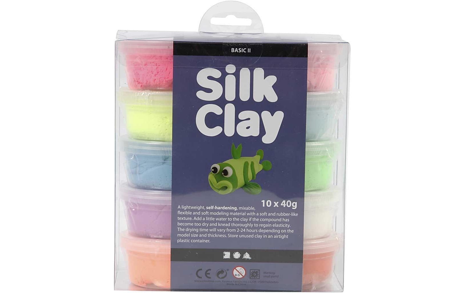 Modellier-Set Silk Clay 10 x 40 g MehrfarbigAufbewahrung Silk Clay