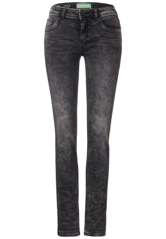 Casual Fit used Jeans - black knit washed