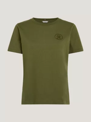 Camiseta moderna com bordado de monograma TH