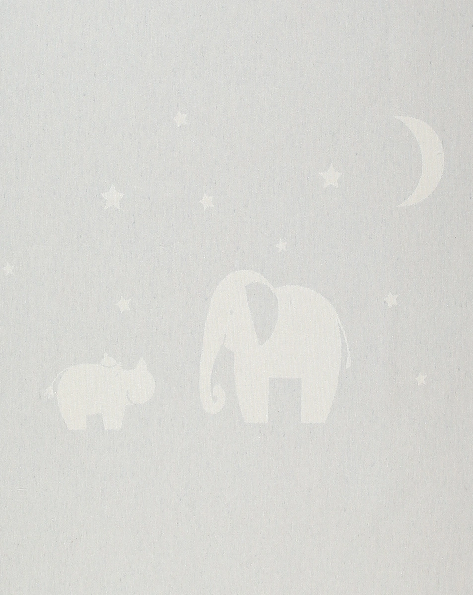 Kinder-Baumwolldecke ELEFANT (100x140) in grau