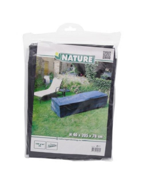 Nature Beschermhoes Voor Ligbed - Tuinmeubelen - 40x205x78 cm Grijs