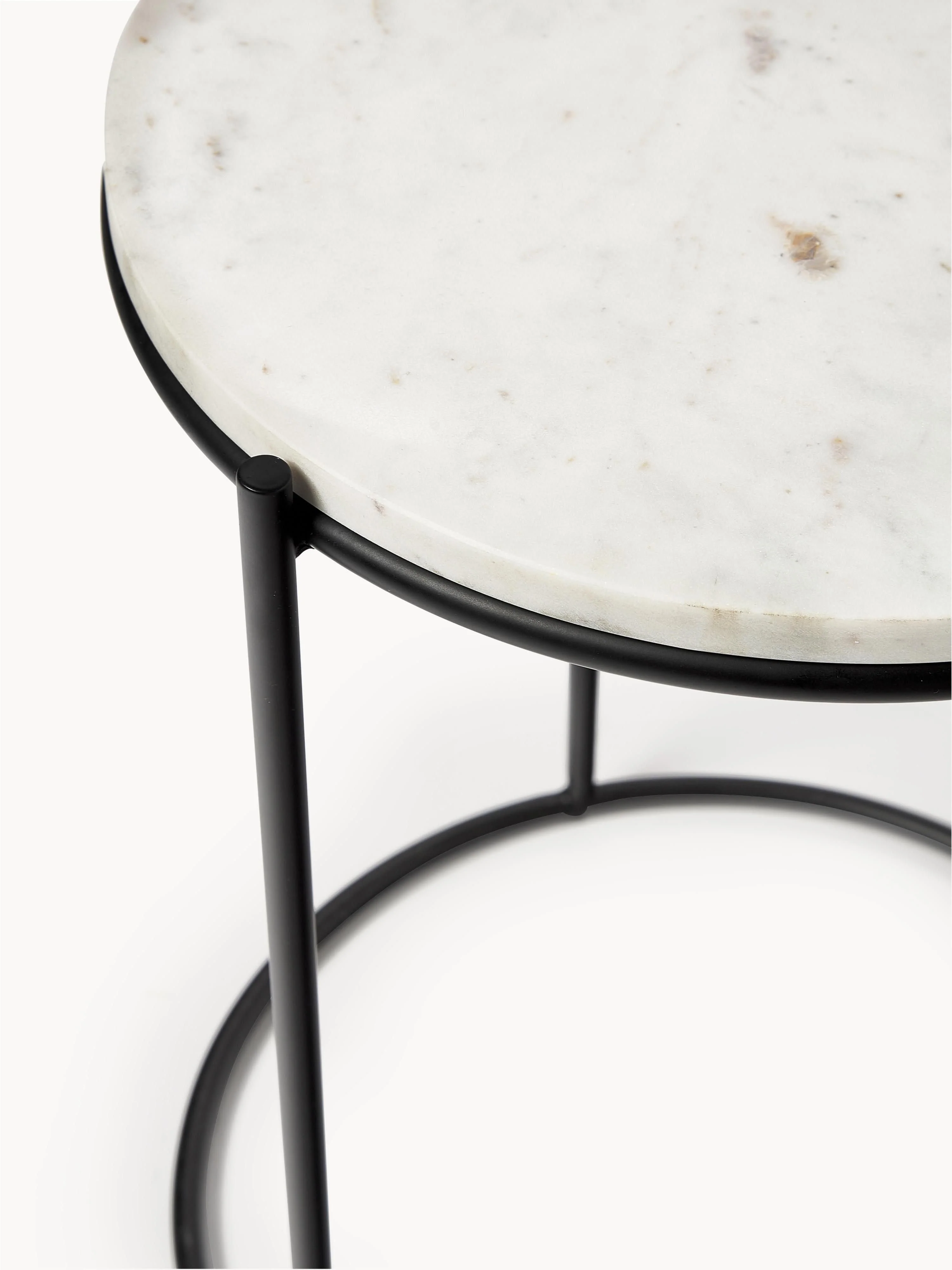 Ronde marmeren bijzettafel Ella