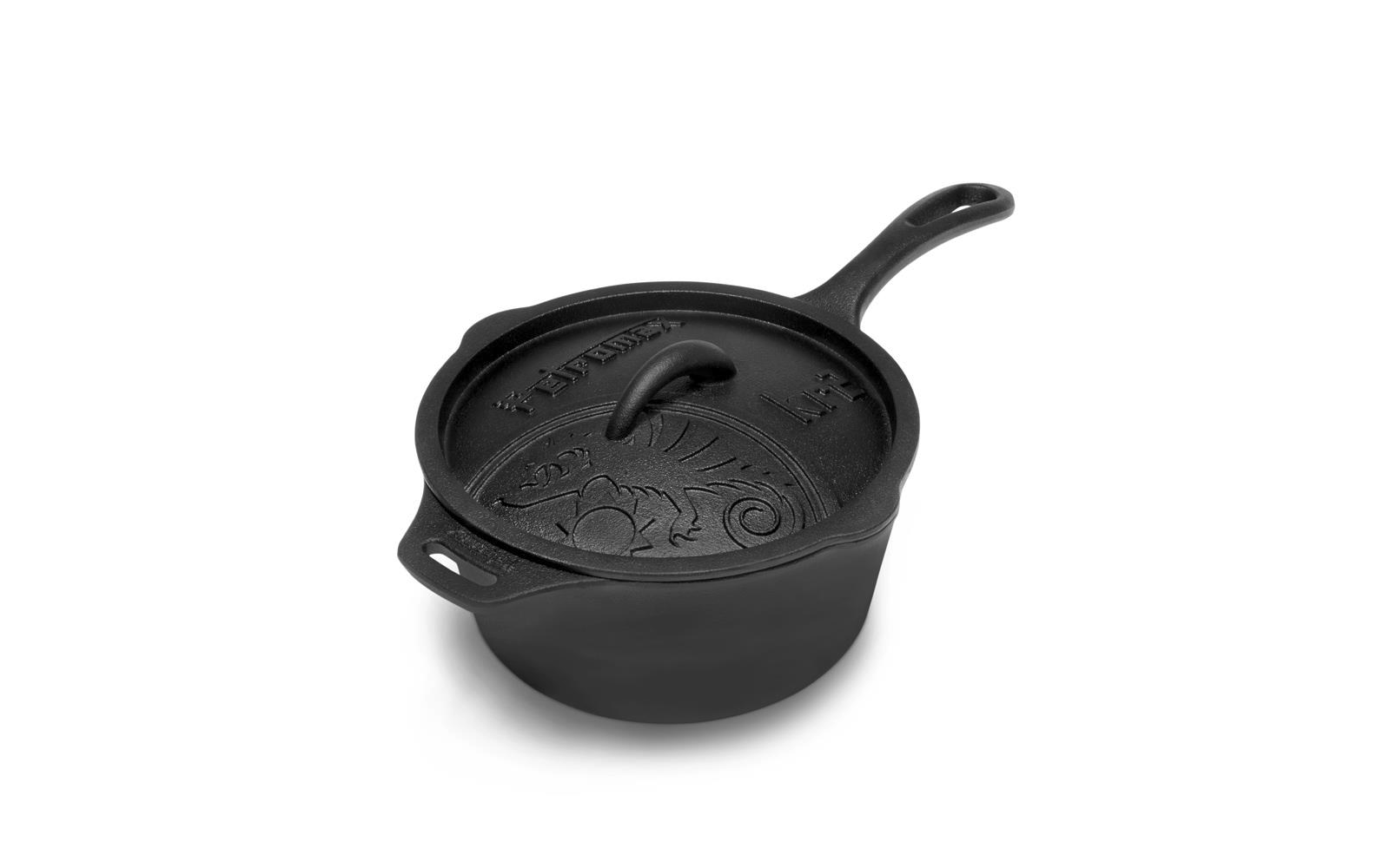 Petromax Gusseiserne Kasserolle mit Deckel 1 Liter