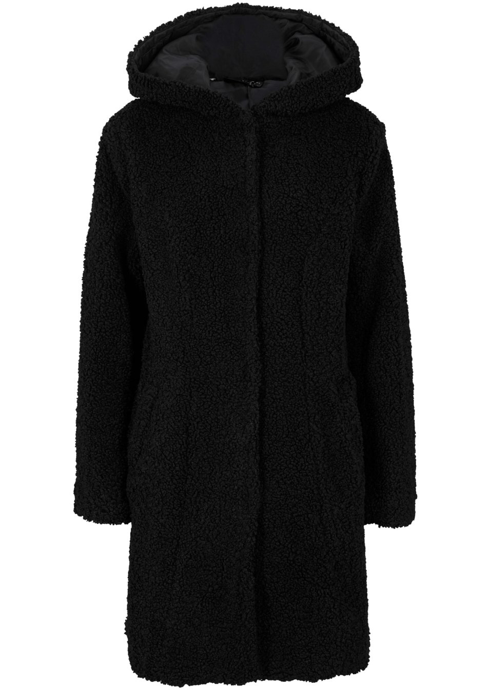 Veste en maille peluche à capuche