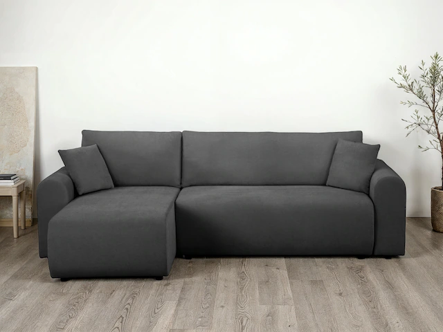 GOODproduct Ecksofa »JONAA, 241cm, L-Form, Schlafsofa, Boxspringfederung, Cord u. Struktur« 133/200cm, Recamiere links/rechts, Bettkasten, Cord u. Struktur