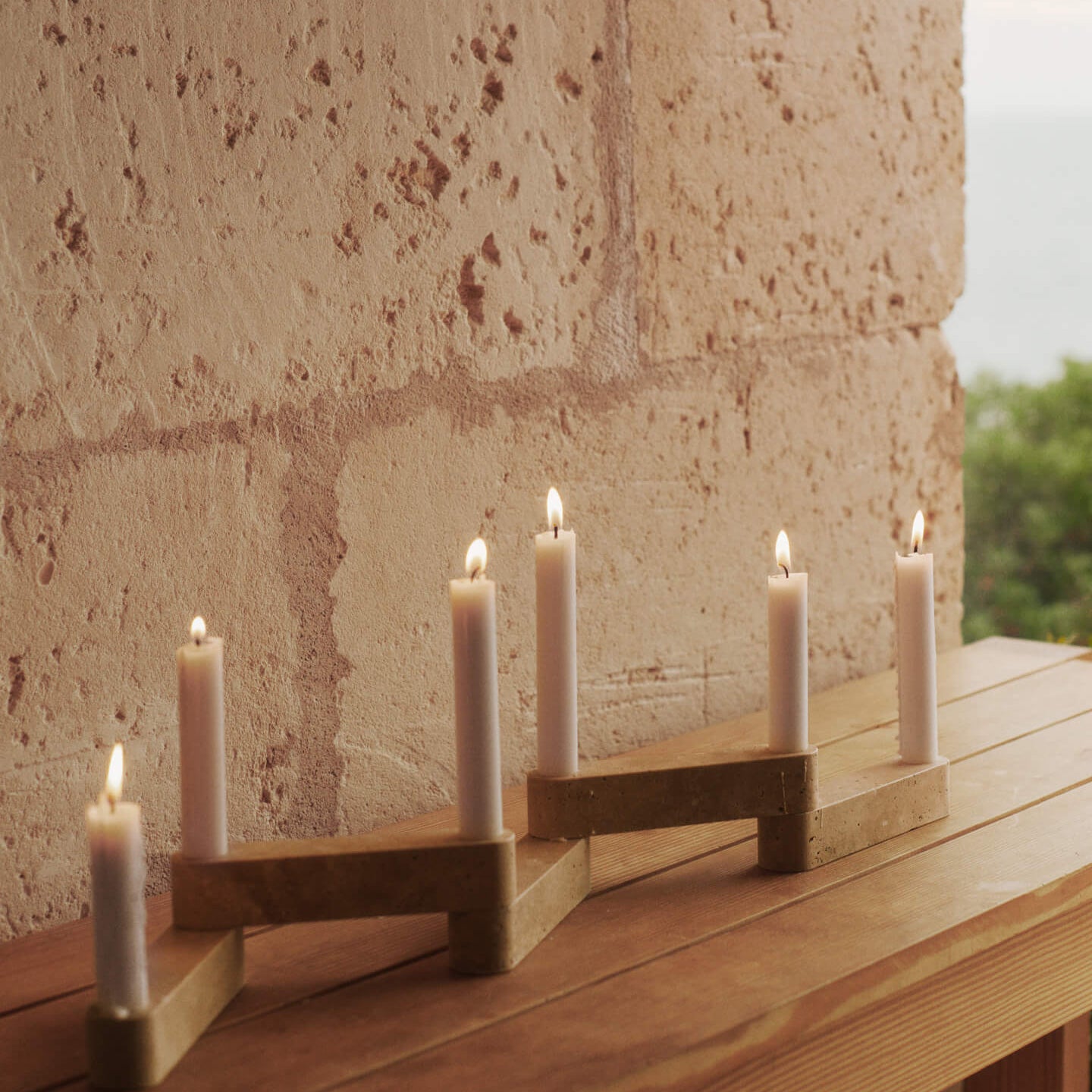 Ferm Living Newel Modular Kandelaar - Travertine